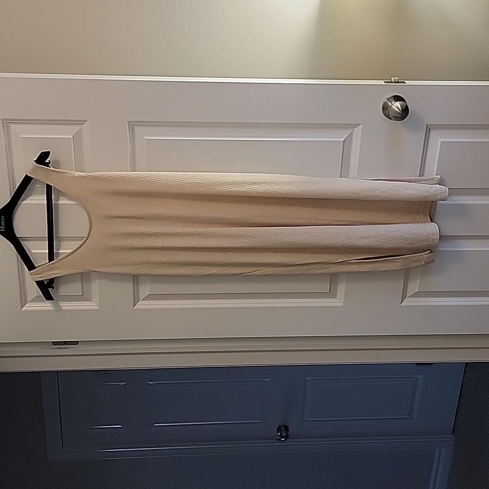 Beige Crossback Dress